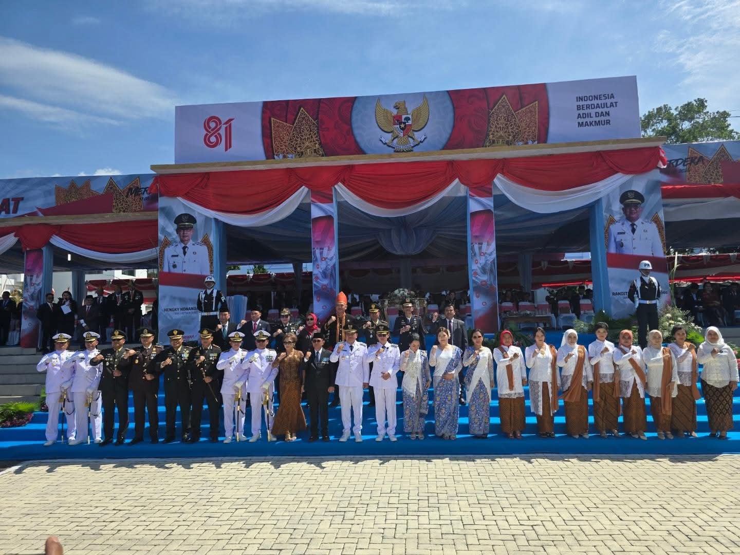DANSATROL KODAERAL VIII HADIRI UPACARA HUT KE-81 KEMERDEKAAN RI